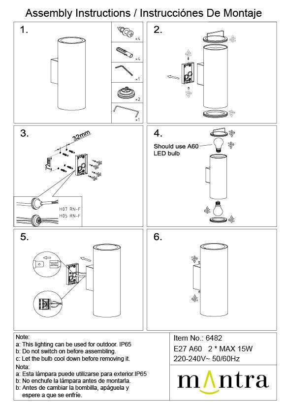 Aplique de pared E27 Volcano - Lámparas Ibelan Aplique de pared E27 Volcano - Imagen 5