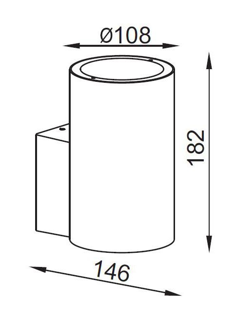 Aplique de pared E27 Volcano - Lámparas Ibelan Aplique de pared E27 Volcano - Imagen 2