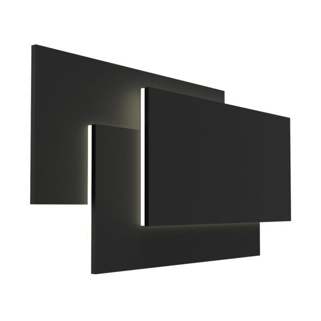 Aplique de pared LED Tahiti XL negro