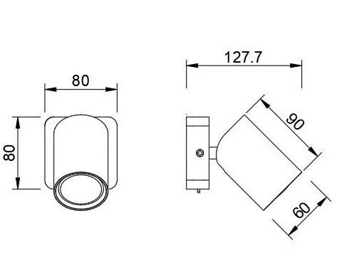 Aplique De Pared Sal Blanco Corto - Lámparas Ibelan Aplique De Pared Sal Blanco Corto - Imagen 3
