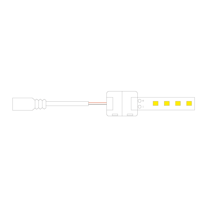 Cable conexión DC Hembra + conector 2 Pin 10 mm