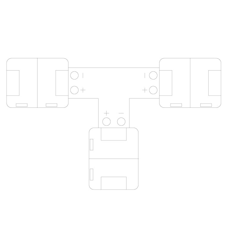 Conector T 2 Pin 10mm - Lámparas Ibelan Conector T 2 Pin 10mm
