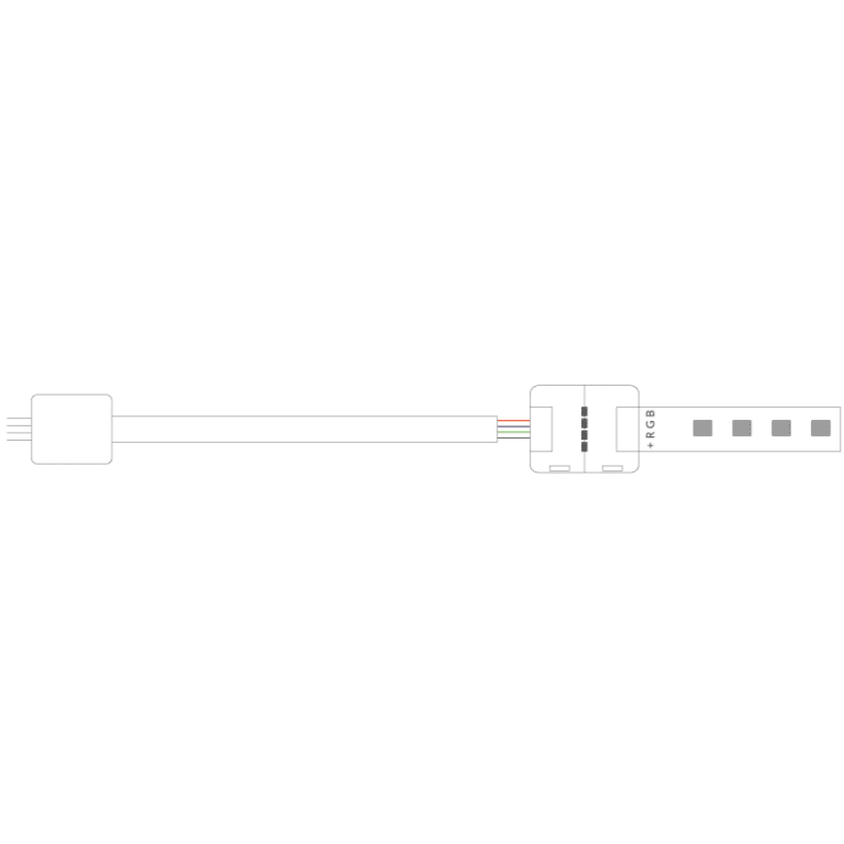 Cable conexión DC Hembra/Macho + Conector 4 Pin