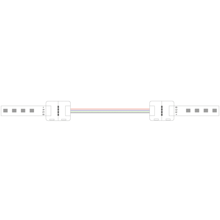 Cable conexión 2 tiras 4 Pin 10 mm