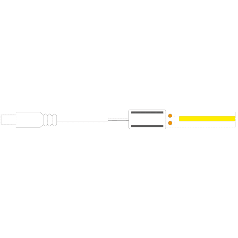 Cable conexión DC Macho COB + Conector 8mm