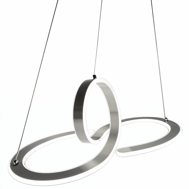 Lámpara De Techo Colgante LED Cromo 68cm