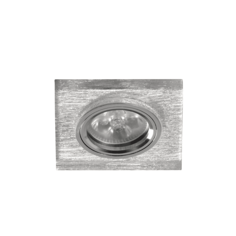 Ojo De Buey Plata Metalizada Cuadrado