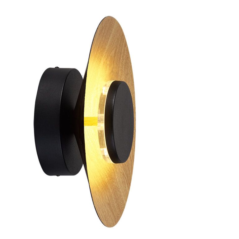 Aplique De Pared LED Orion Negro-Madera