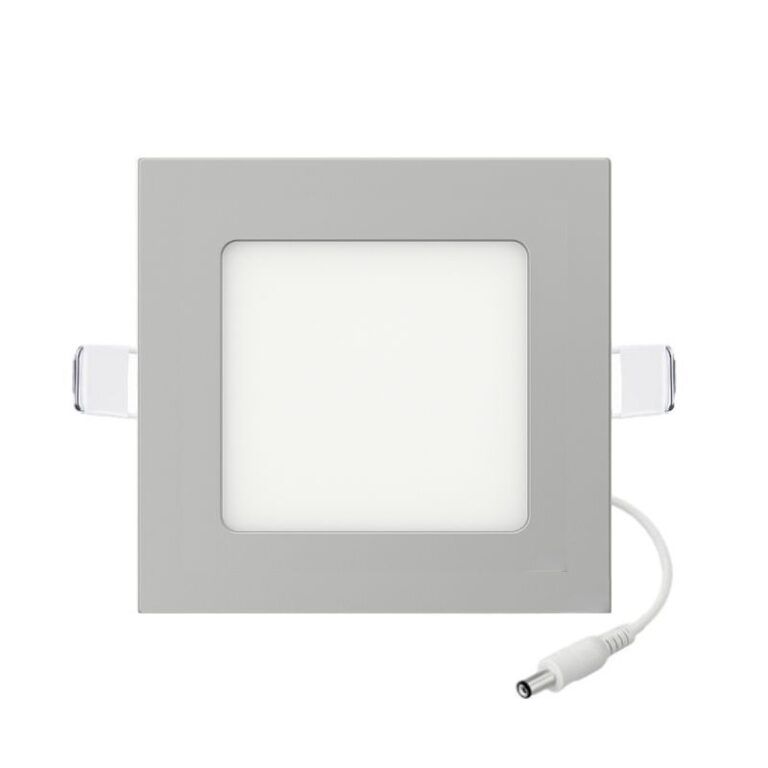 Downlight LED 18w cromo cuadrado empotrado