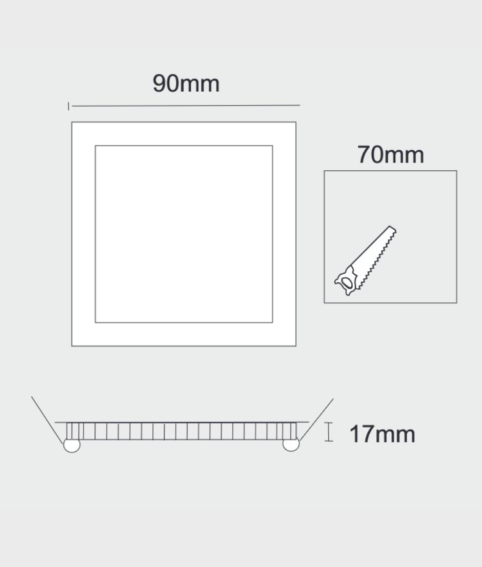 Downlight LED 5w blanco cuadrado empotrado - Lámparas Ibelan Downlight LED 5w blanco cuadrado empotrado - Imagen 2