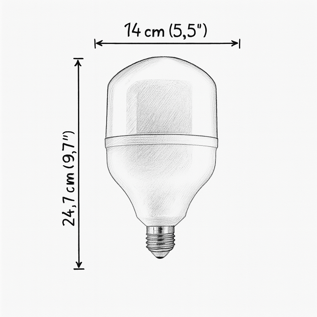 Bombilla LED E-27 T140 45w 270° - Lámparas Ibelan Bombilla LED E-27 T140 45w 270° - Imagen 2