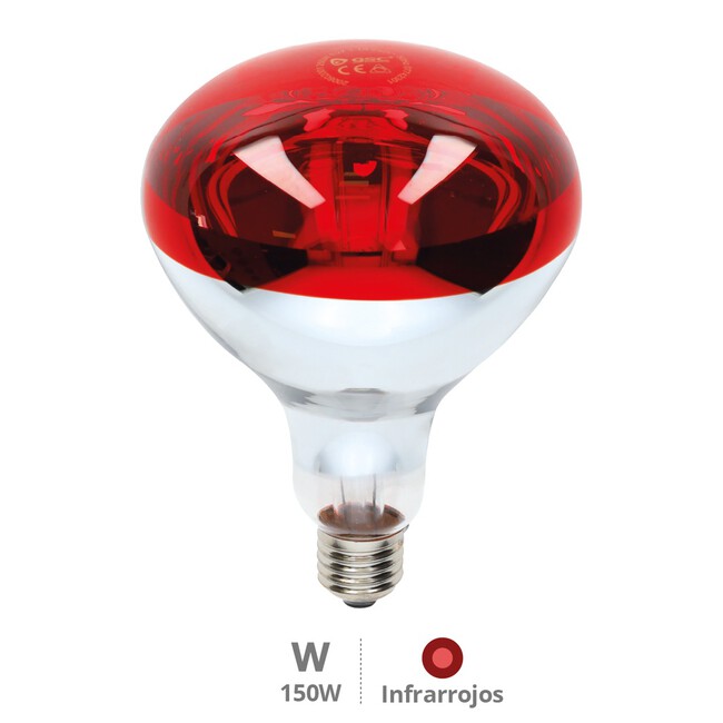 Bombilla E27 Infrarrojos Máx 150W