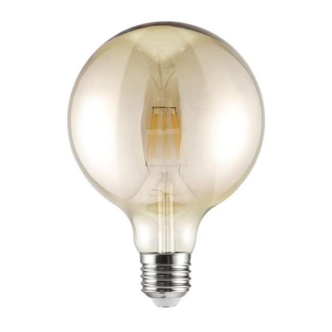 Bombilla LED Globo 8W Ámbar LED 760Lm 3000K E-27