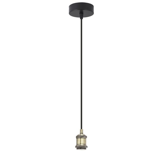 Colgante 1L Barolo Negro-Cuero 1 X 60W E-27