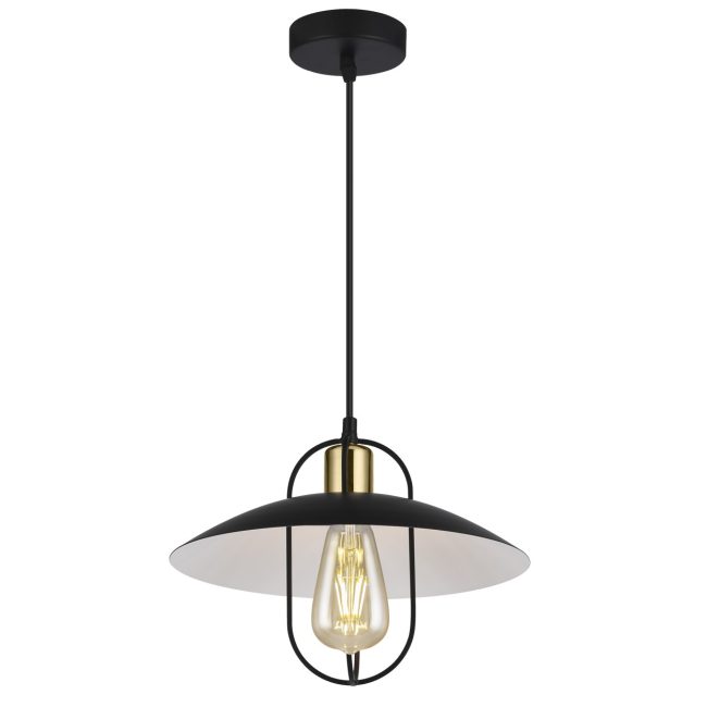 Colgante 1L Telmo Negro-Oro 1 X 60W E-27