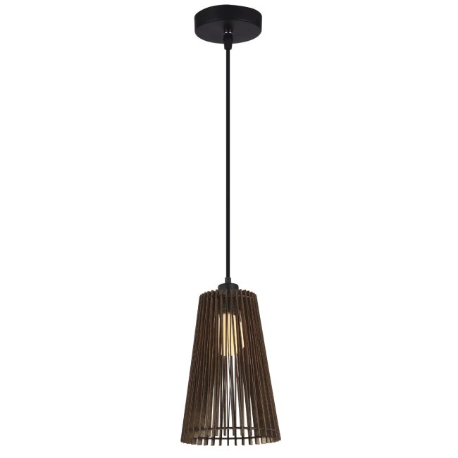 Colgante Mon Madera Oscura 1 X 60W E-27