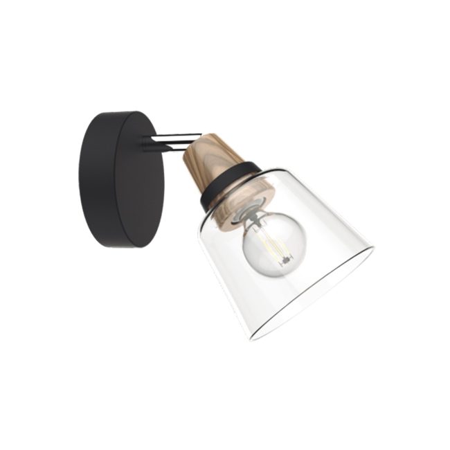 Aplique Pared 1L Georgina Negro 1 X 60W E-27