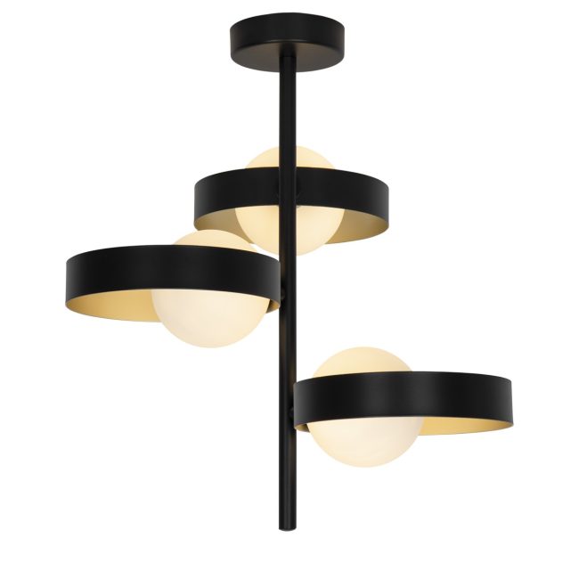 Lámpara 3L Arianna Negro-Oro 3 X 33W G-9