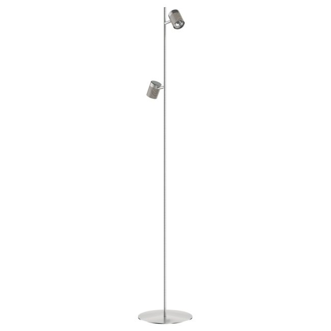 Pie Salón 2L Bolzano Níquel+Madera 2 X 50W GU-10
