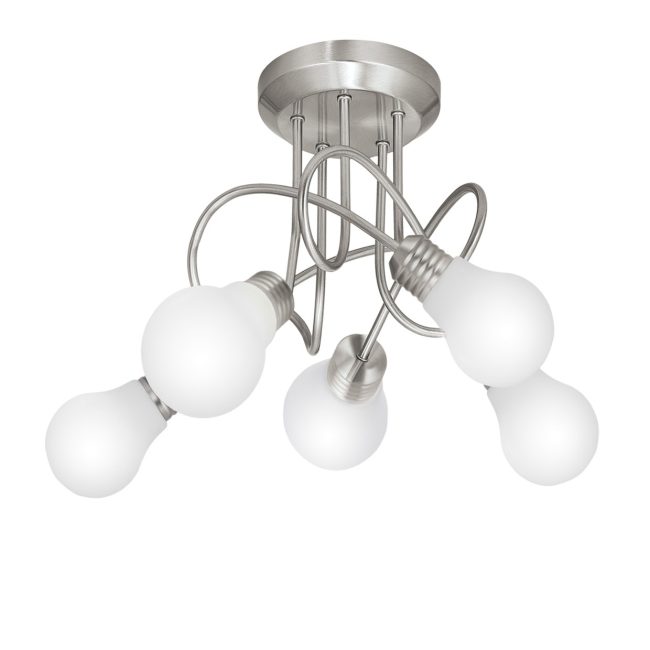 Plafón 5L Sique Níquel Satinado 5 X 40W G-9