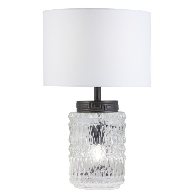 Sobremesa Malmo Negro-Cristal 2 X 60W E-27