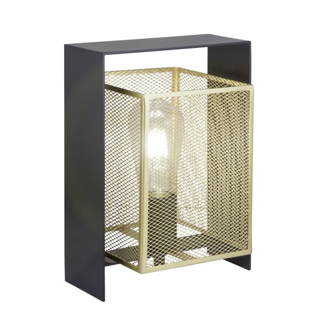 Sobremesa Nimes Negro-Oro 1 X 60W E-27